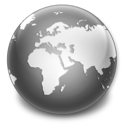 黑白地球图标