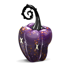 紫色斑点青椒