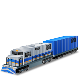 diesellocomotive_boxcar_blue 货运卡车