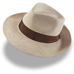 白色绅士帽