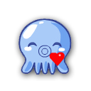 蓝色章鱼示爱