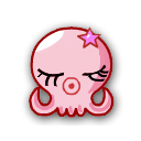 粉色章鱼害羞