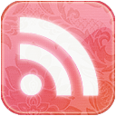 粉色花纹RSS图标