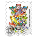 青蛙群邮票