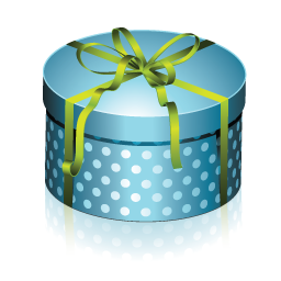 blue-round-gift-box圆形礼物盒