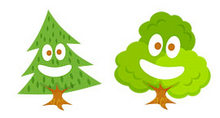 快乐的绿树PNG图标