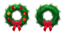 圣诞节松针花环PNG图标