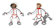 穿太空服的猩猩PNG图标