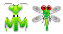 5个可爱小昆虫PNG图标