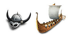 古战舰和头盔PNG图标