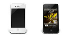 白色iPhone4PNG图标