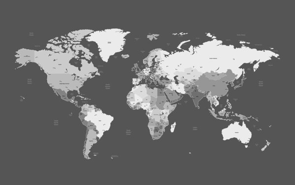 世界版图矢量图-矢量地图素材-素彩网