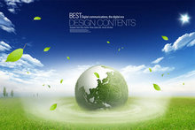保护地球环境公益创意海报PSD素材