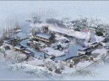 江南雪景高清图片