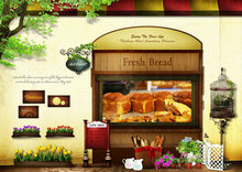 面包房橱窗广告设计PSD素材