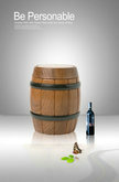 欧美橡木干红桶葡萄酒广告PSD素材