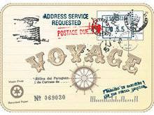 复古的明信片和邮票矢量图3