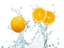 水滴喷溅橙子高清图片