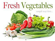 新鲜蔬果组合明信片高清图片