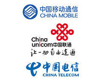 中国移动中国联通中国电信标志矢量图