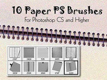 10种高清晰纸张类型PS笔刷