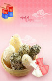 韩国传统风味小吃美食PSD素材
