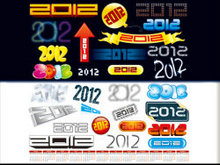 2012字体设计矢量图