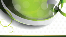 绿色精灵花纹背景PPT模板