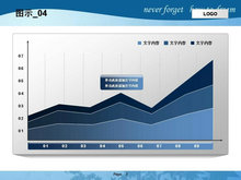 商业数据走势图蓝色PPT模板