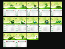 2012年环保主题日历矢量图