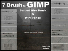 高清晰铁丝网和金属护栏GIMP画笔笔刷（内附说明）
