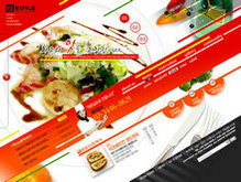 西餐厅美食网站设计PSD素材