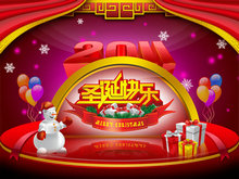 2011喜庆圣诞快乐PSD素材