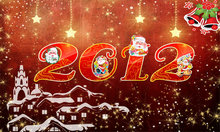 2012喜庆迎新年庆圣诞PSD素材