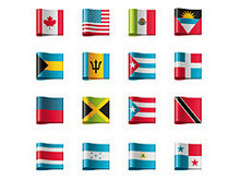 各国国旗标签矢量图4