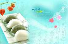 韩国糯米甜点食品美食PSD素材