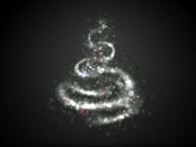 精美光晕圣诞树矢量图3