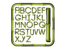 竹子创意字母矢量图