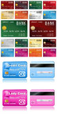 银行信用卡模板设计矢量图