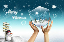 水晶世界圣诞广告海报psd素材