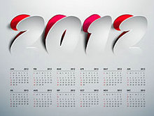 2012艺术日历矢量图