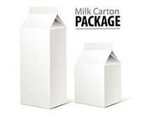牛奶包装盒矢量图