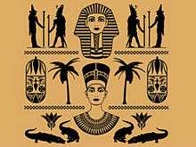 埃及图腾纹案矢量图2