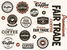 欧式咖啡标签02-矢量图