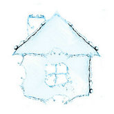 水组成的房子图案图片素材