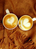 卡布奇诺花式咖啡摄影素材
