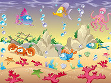 卡通海洋动物矢量图5