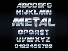 金属质感字体设计矢量图1