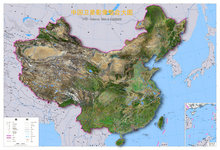 中国地貌影像地图psd素材