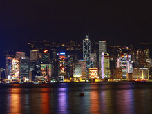 香港夜景灯光图片素材